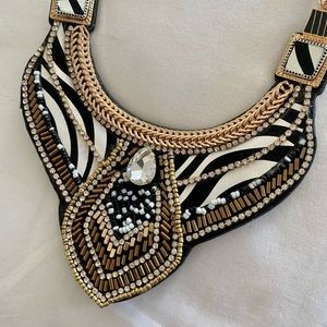 ALDO Animal Print Embellished Collar Necklace